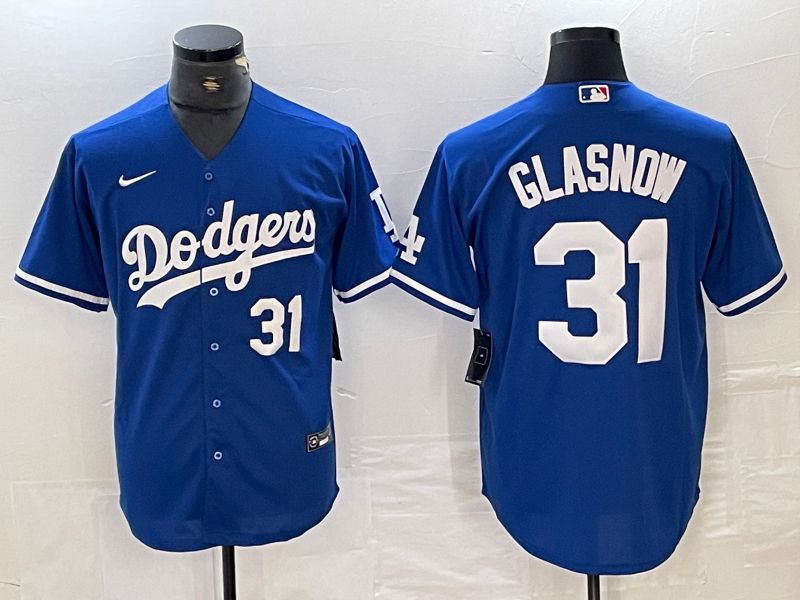 Men Los Angeles Dodgers #31 Glasnow Blue Nike Game MLB Jersey style 4->los angeles dodgers->MLB Jersey